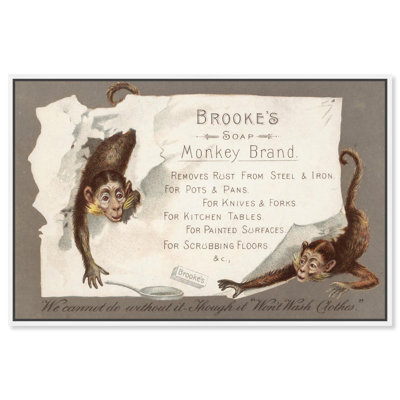 Art Remedy Retro Posters Canvas Brooks Monkey Brand Soap