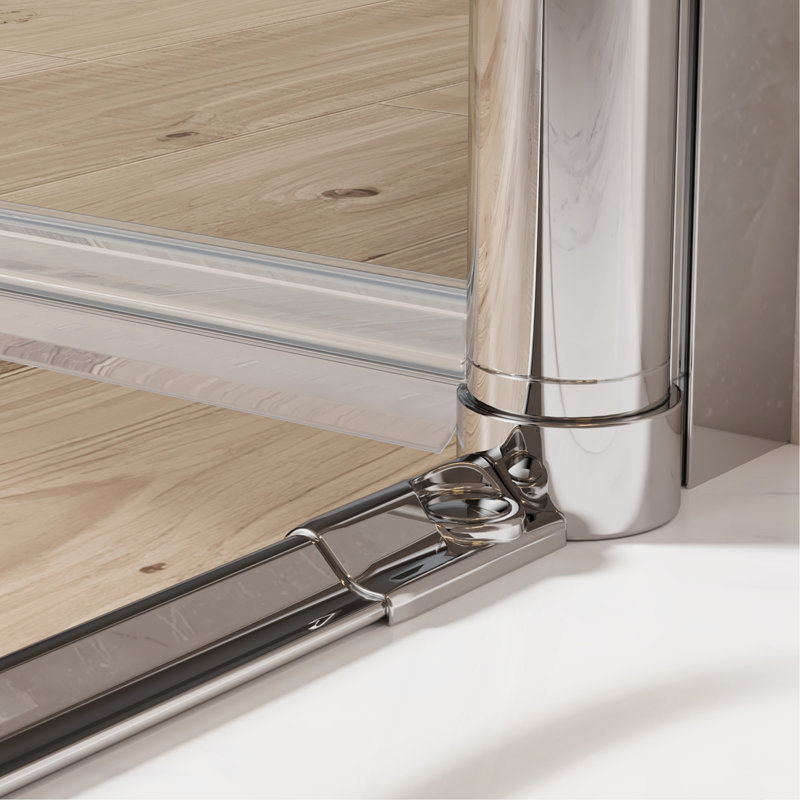 Versatile Pivot Shower Door With Advanced Sealing And Space Optimization, Silver