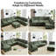 Canapé modulaire en chenille 7 pièces à assise profonde avec repose-pieds de rangement et canapé convertible 7 pièces-1046906512-1046906516