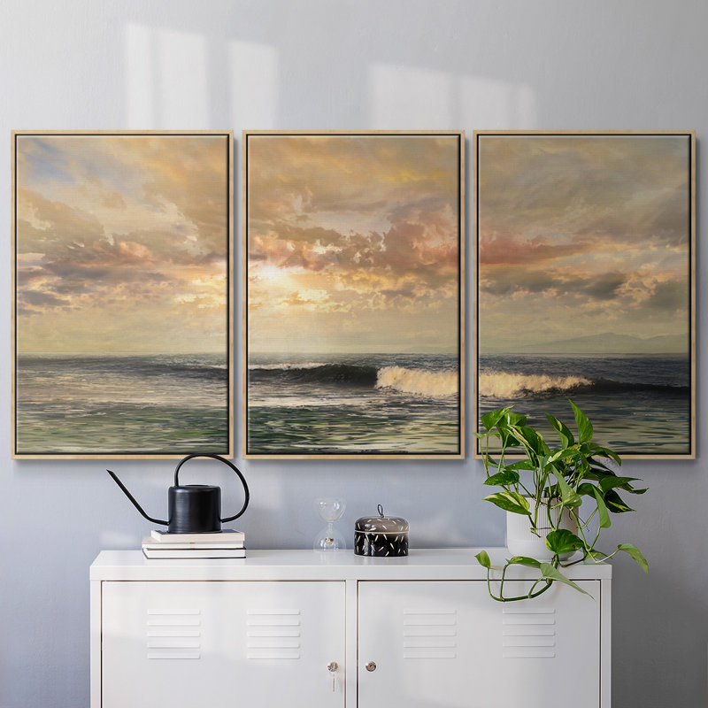 Serenity - 3 pièces avec cadre flottant, Naturel, H 40 po x l 78 po x P 2 po
