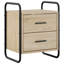 40 cm W Galvanised Steel Bedside Table-1184283516