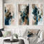 3 pièces sur toile - reflets abstraits bleus-1211305750-1211305751
