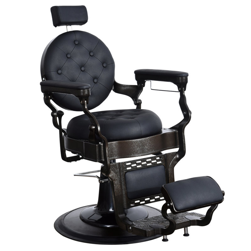 Fauteuil inclinable à haute inclinaison hydraulique, Similicuir noir