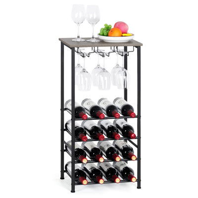 Dalene Tabletop Wine Bottle Rack in Black by Prep & Savour