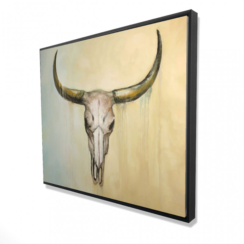 Cow Skull Print On Canvas