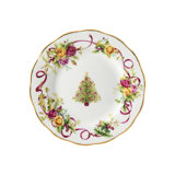 Old Country Roses Christmas Tree Salad Plate 8