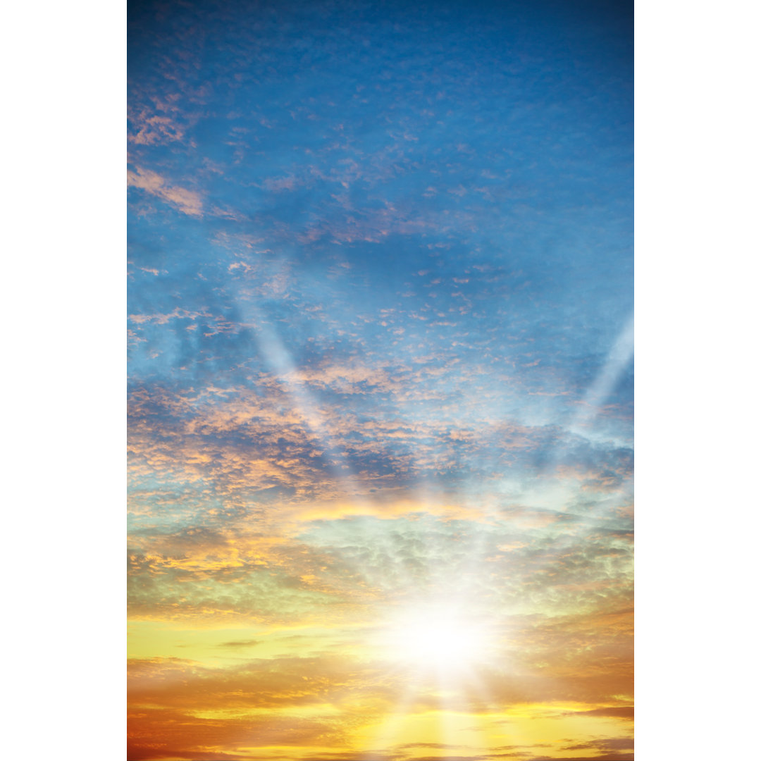 Sonnenuntergang Himmel von Blackred - Leinwandbild