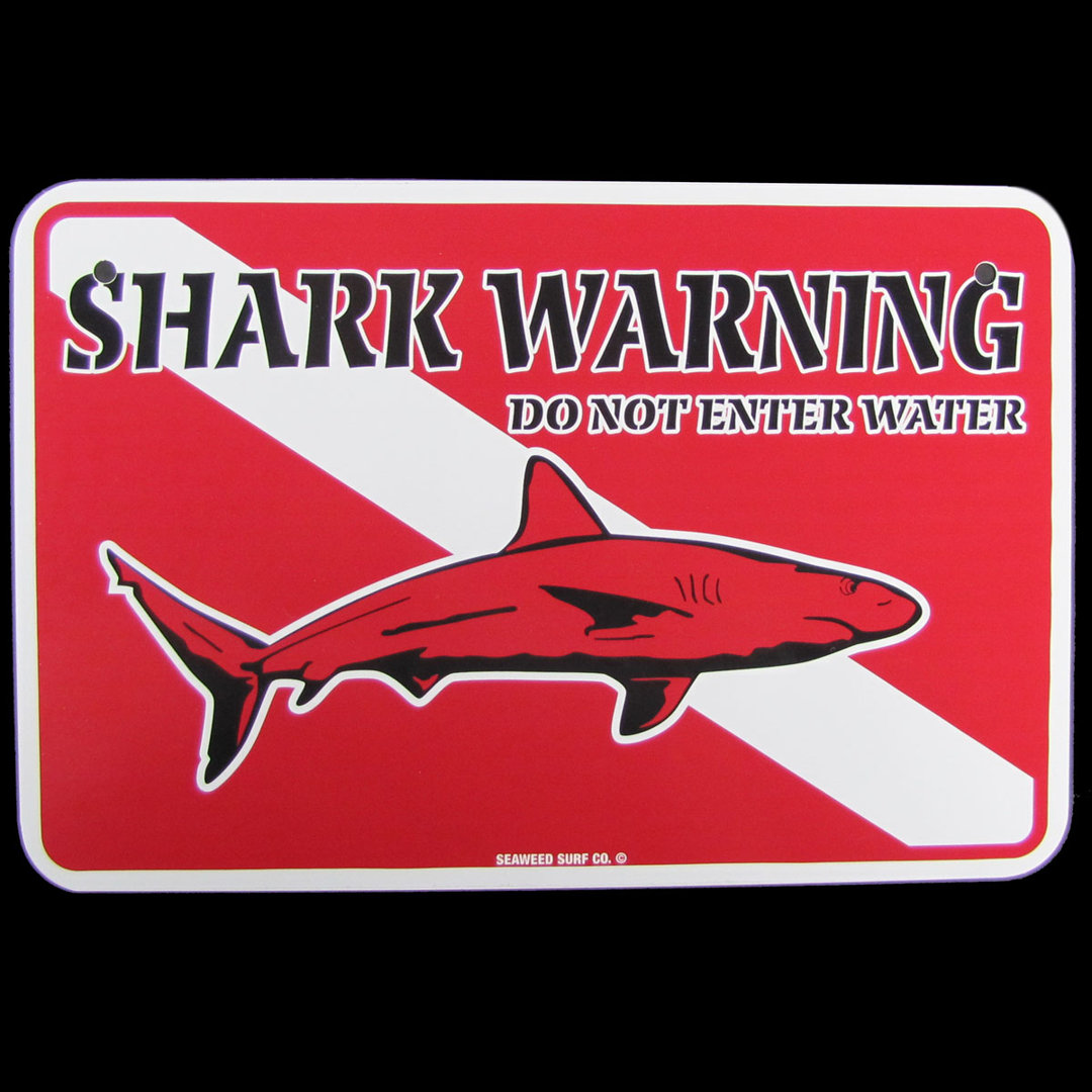 Shark Warning Scuba Diving Dive Flag Sign Do Not Enter Treasure Gurus
