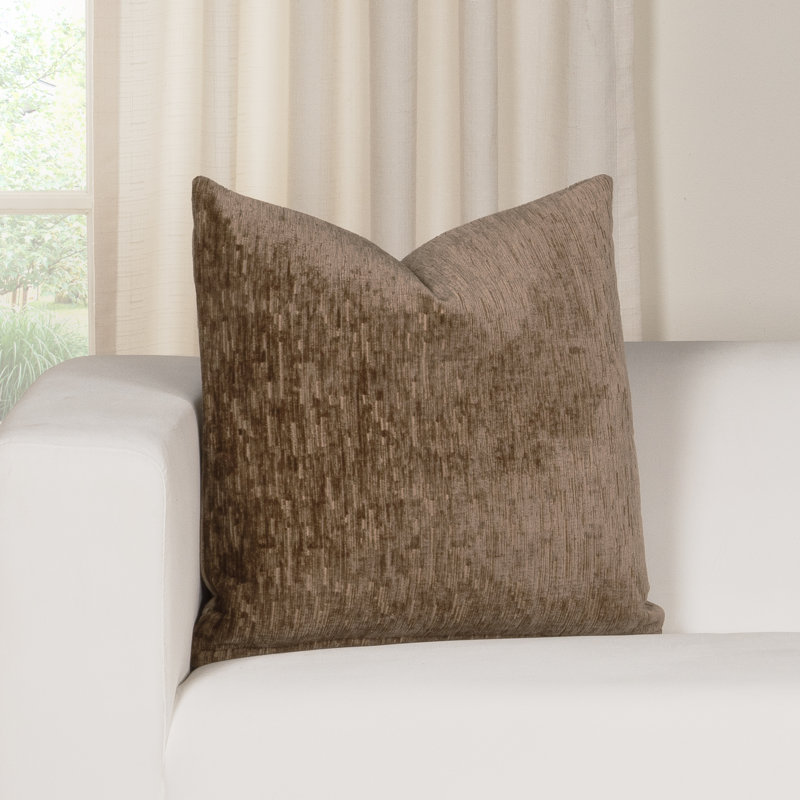 Coussin décoratif en velours Siscovers Old World, Brown, H 22 po x l 22 po