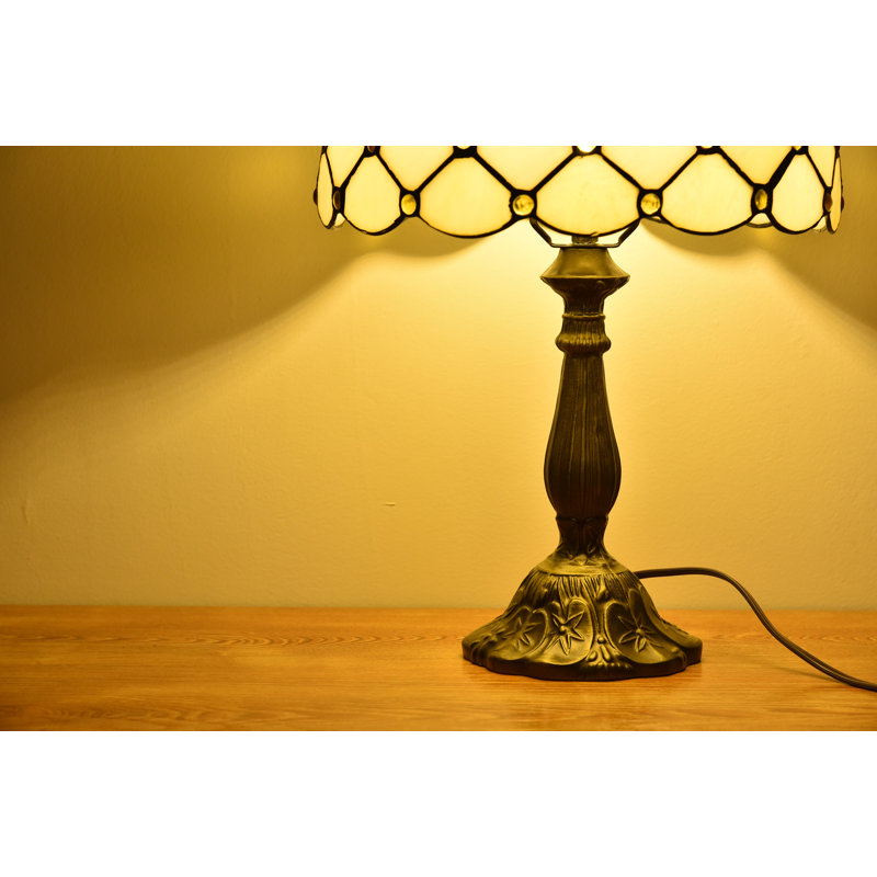 Anjolena Resin Table Lamp Bedroom Nightstand Home Decor Comes With LED Bulb