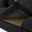 Chaise d'angle rembourrée en lin avec revêtement-413573550