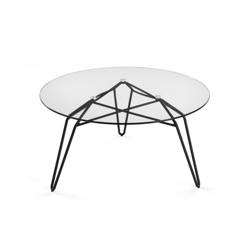 Sanibel Glass Top Coffee Table, Black