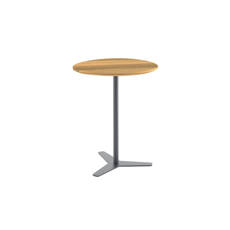 Schaub Pedestal End Table, Anthracite
