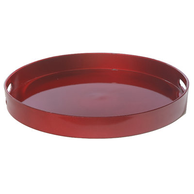 Round Serving Tray With Handle