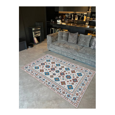 Tapis beige tissé traditionnel Mosso