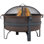 Banesa 29" Round Wood-Burning Bronze Finish Steel Fire Pit Bowl with Spark Screen and Poker