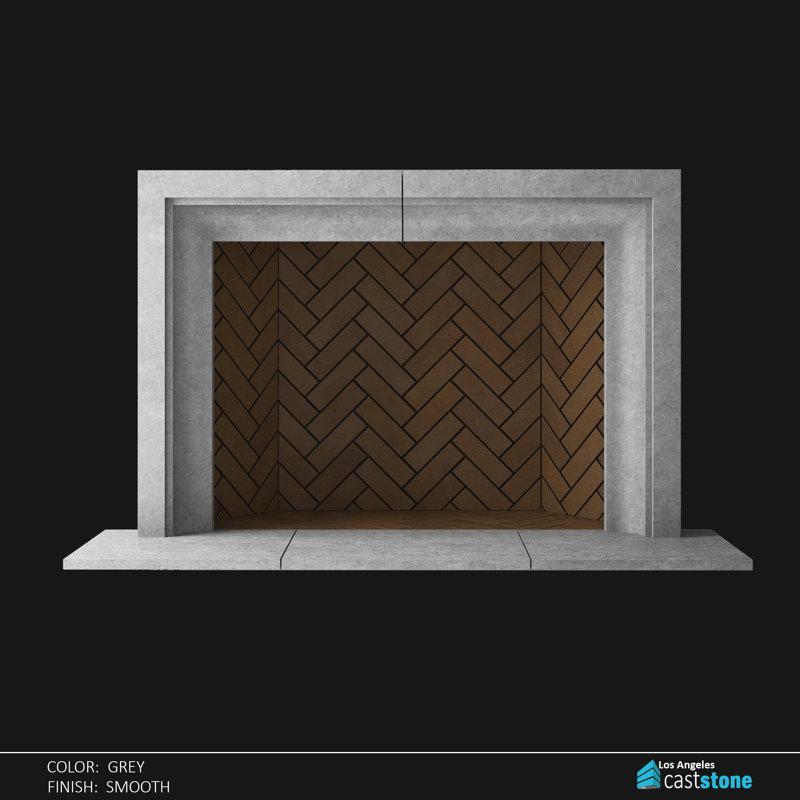 Rio Fireplace Surround, Gray Smooth