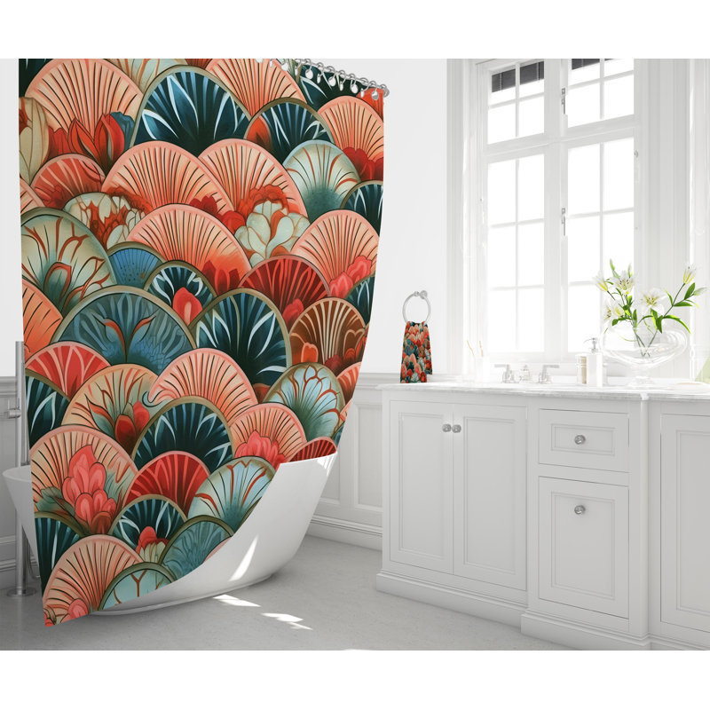 Dourdain Abstract Shower Curtain, 72" H x 70" W