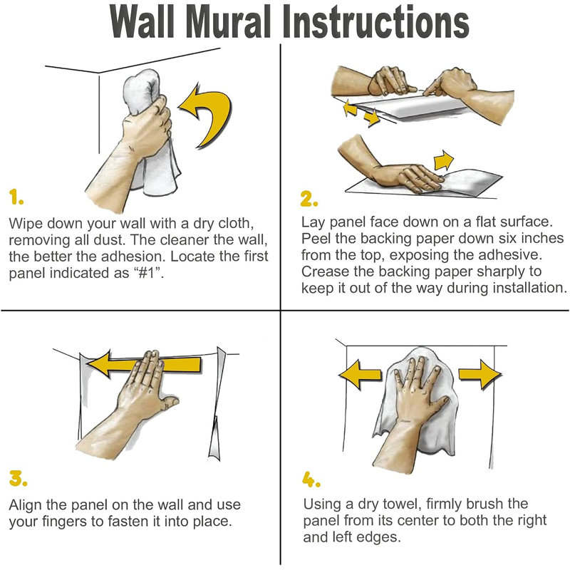 Papier peint arbre avec feuilles vertes sur une brique, L 66 po x l 96 po