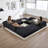 Modular Corduroy Sofa Bed