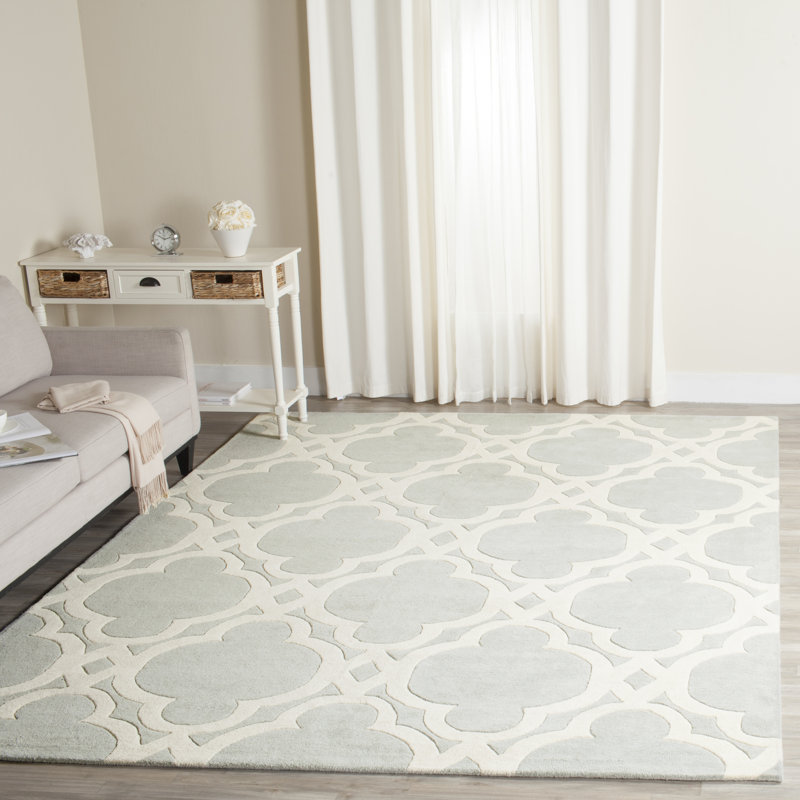 Carolene Hand Tufted Wool Geometric Rug, Rectangle 4' x 6'