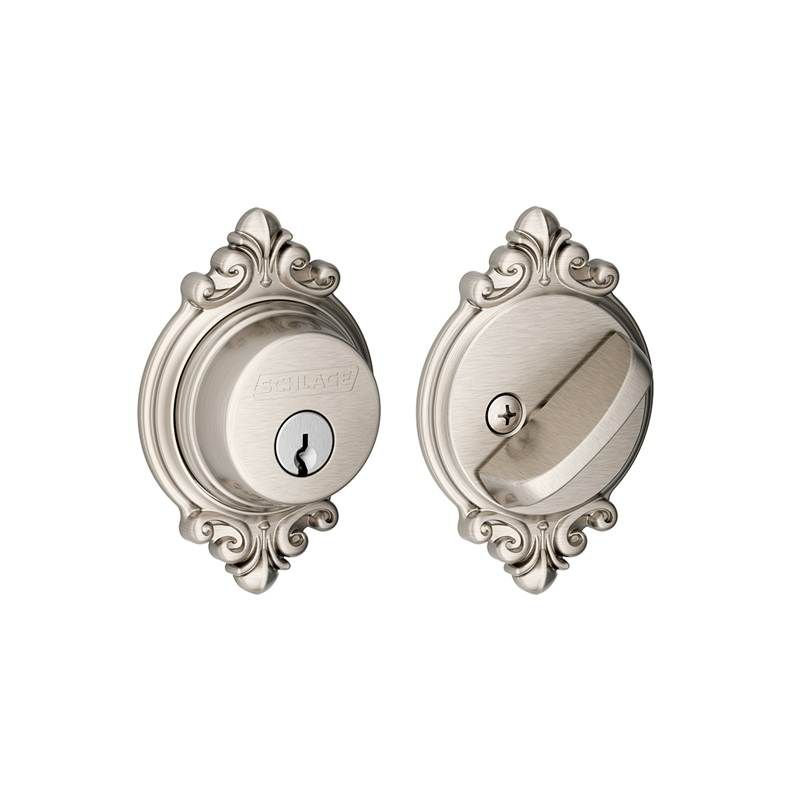 Single Cylinder Deadbolt with Brookshire Trim, Satin Nickel, Keyed Alike, Yes