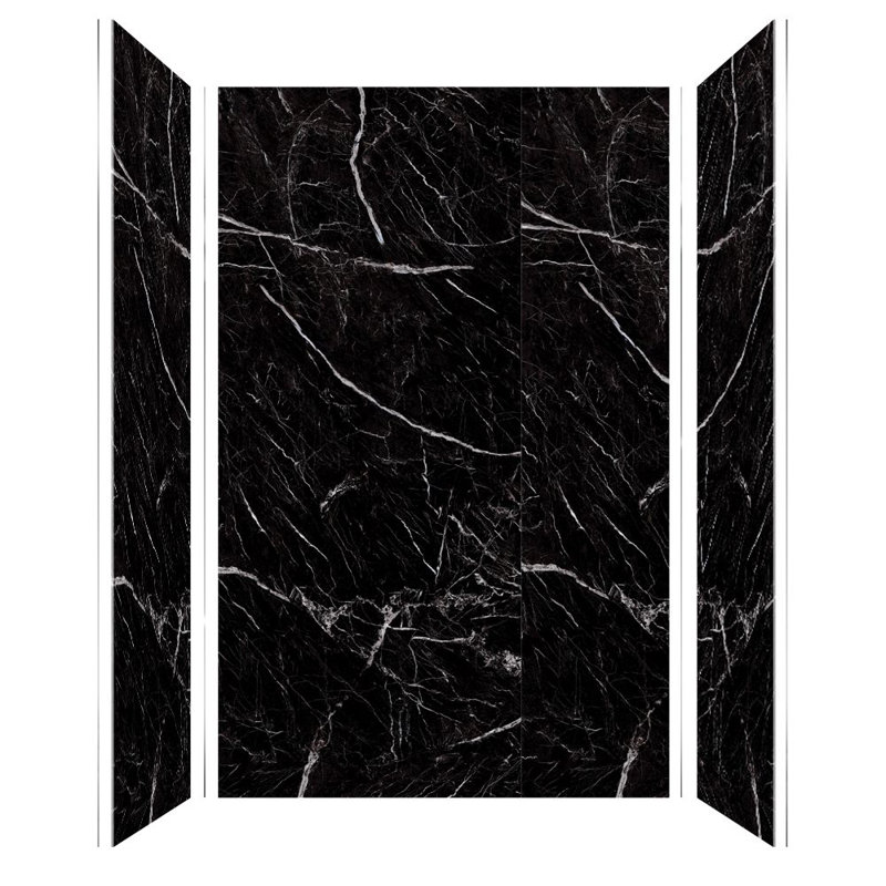 Transolid Titan Shower Wall Kit, Savanna Gray Glossy, 96" H x 60" W x 36" D
