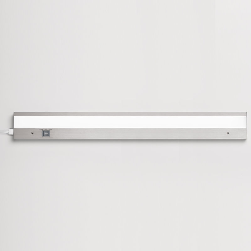 Luminaire de travail sous-armoire à DEL DUO AC-LED, Aluminium brossé, H 2,75 po x l 24 po x P 1 po