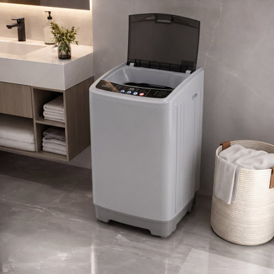 Compact 2-in-1 Portable Washing Machine with Spin Dryer - 17.8 Lbs Capacity with Smart Control Panel