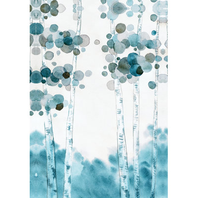 Reproduction d’art aquarelle sur toile tendue bleu