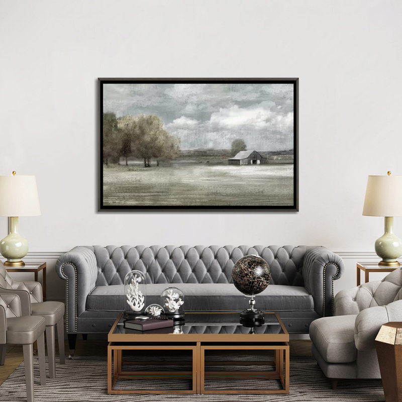 " Country Quiet " by Nan, Dark Rustic Framed, 40" H x 60" W x 1.5" D