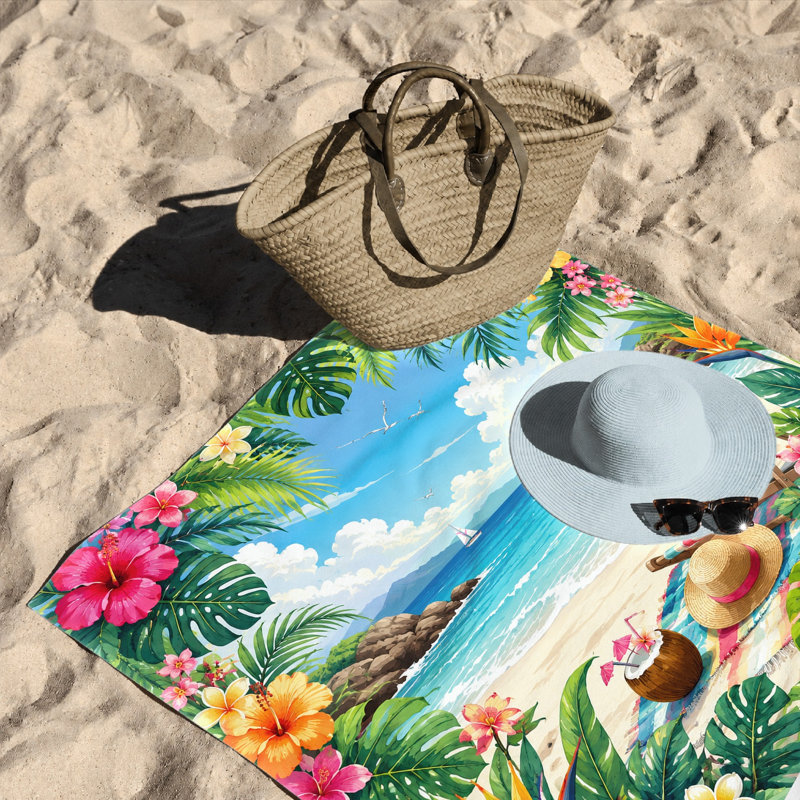 1 serviette de plage tropicale 1PCS