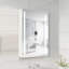 30X20 Inch LED Bathroom Medicine Cabinet Surface Mounted Cabinets With Lighted Mirror  White Left Open