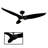 60 Morpheus 3 - Blade Ceiling Fan with LED Light Kit and Wall Control Included, Works With Alexa and iOS or Android App