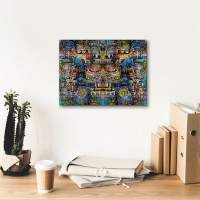  'The Shadows Of Mictlantecuhtli' by Pedro Gavidia Canvas Wall Art, 16" x 12"
