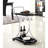 2 Metal Bar Cart With Black And Finish Glass Shelf For Dining Space, Enhancing Function Style, 34.55 Inches High Area, Combining Durability Mobility, 16.05 Deep