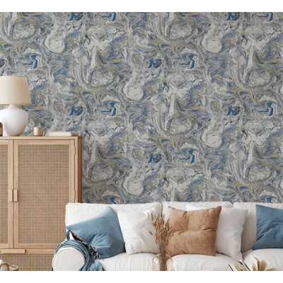  Liquid Marble Blue