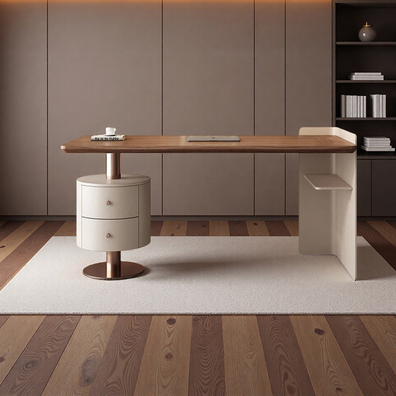 Bureau d'étude de luxe minimaliste, H 29,53 po x l 62,99 po x P 27,56 po