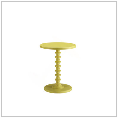 Acton Yellow Finish Accent Table