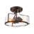 2-Light Seeded Glass Semi-Flush Mount
