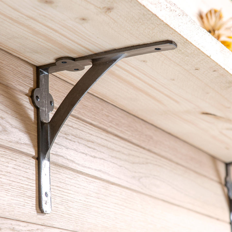 Hammer & Tongs - Iron Shelf Bracket - D150mm, Grey