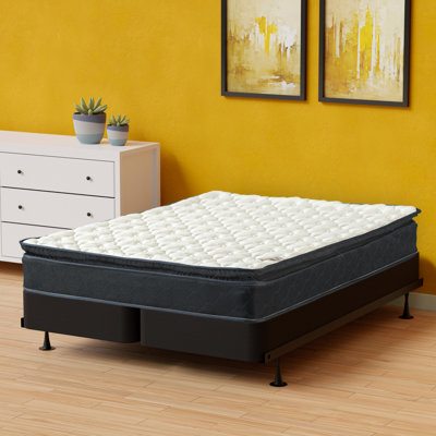 Landin 9" Motion Isolating Hybrid Mattress Medium Firm Feel PillowTop with Box Spring