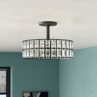 Plafonnier semi-encastré 3 lumières 14 po