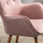 Fauteuil contemporain contemporain capitonné en velours soyeux capitonné-344294357