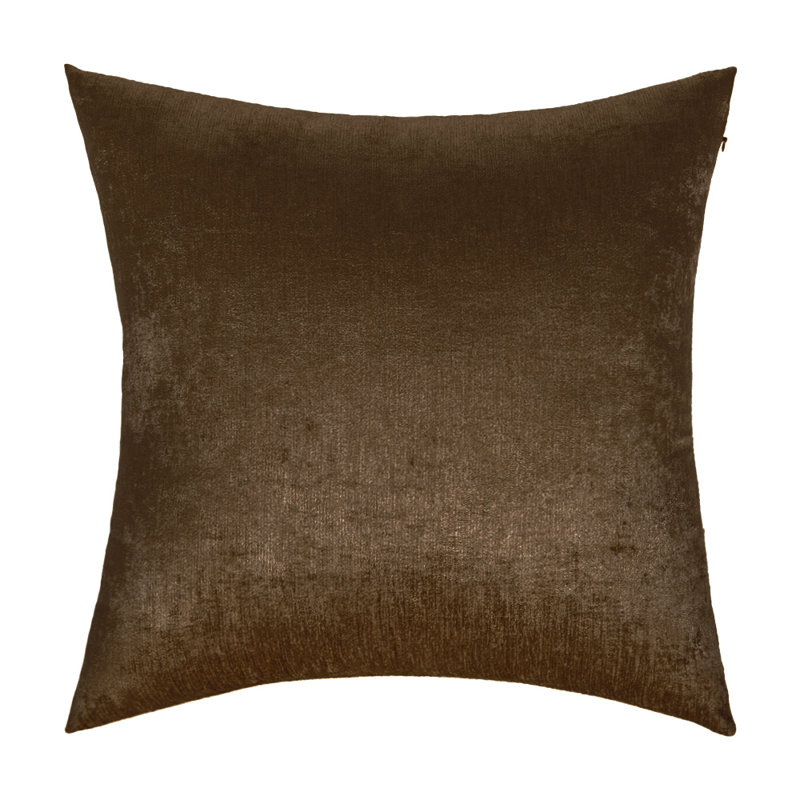  Housse de coussin en chenille, Chocolat, H 18 po x l 18 po