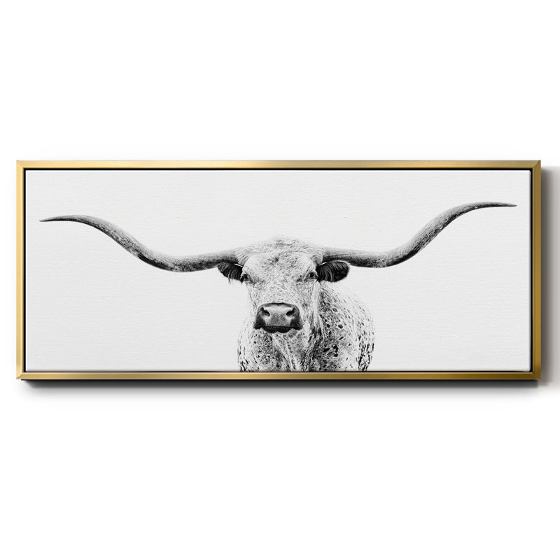 «Longhorn Gaze», toile encadrée