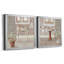 «Blush Bath Sink I», ensemble de 2 reproductions d'art sur toile-52923351-52923348