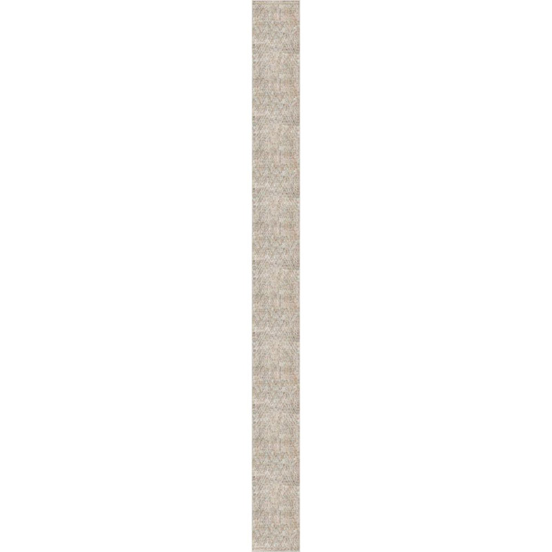Tapis à chevrons ivoire Anya, Tapis de couloir 2 pi 3 po x 24 pi 9 po