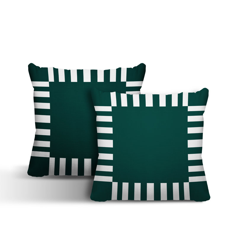  Coussin intérieur / extérieur, L 15 po x H 15 po, Émeraude