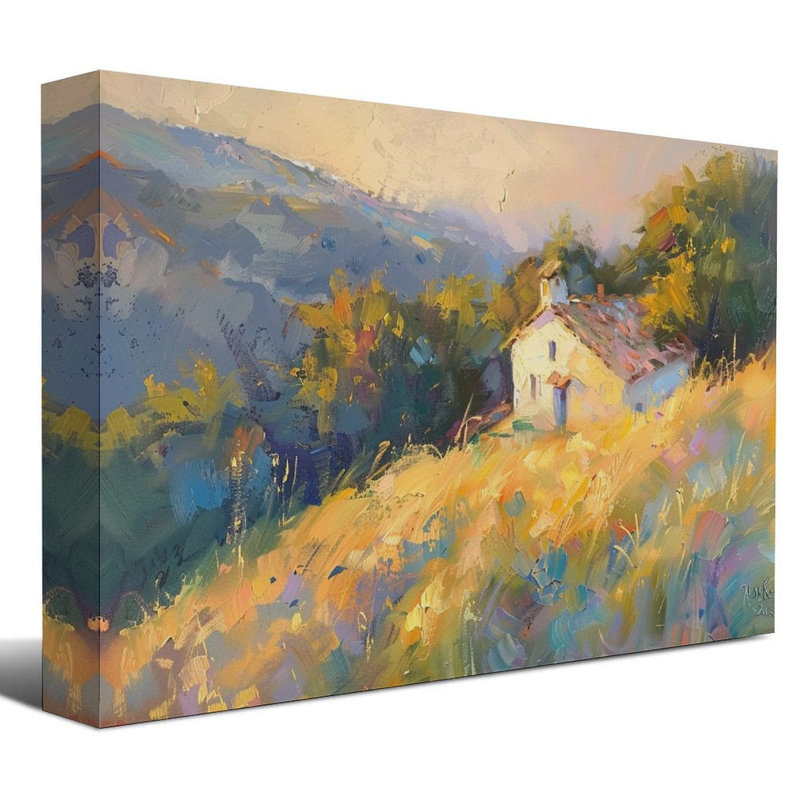 Art mural sur toile 8 "x 12" avec cadre en bois, prêt à être accroché, 08 × 12 pouces